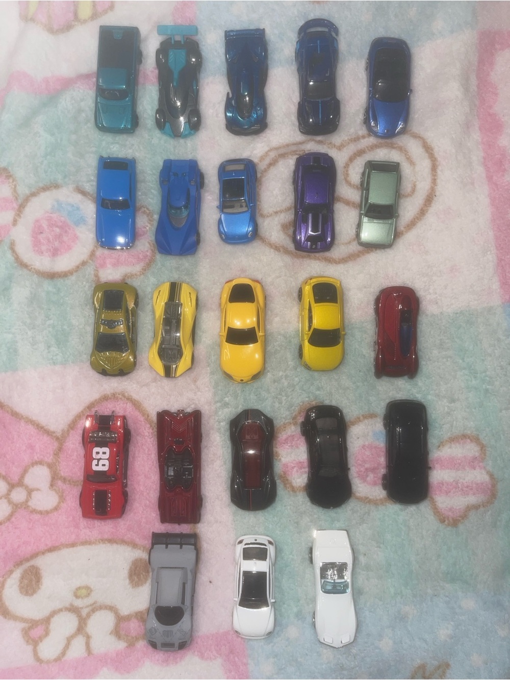 Assorted Kids Toy Cars - Blue, Yellow, Red, White, Black Set